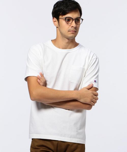 Champion(チャンピオン)の「<CHAMPION(チャンピオン)> POCKET TEE 1◆(Tシャツ/カットソー・メンズ・ホワイト/ネイビー・MEDIUM/X-LARGE/LARGE)」の9枚目の写真