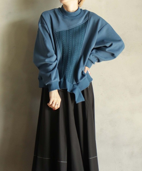 【セール】ニットソー×カットT（Tシャツ/カットソー）｜BITTOKO（ビットコ）