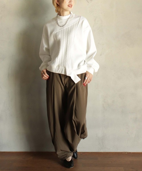 【セール】ニットソー×カットT（Tシャツ/カットソー）｜BITTOKO（ビットコ）