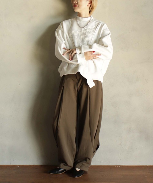 【セール】ニットソー×カットT（Tシャツ/カットソー）｜BITTOKO（ビットコ）