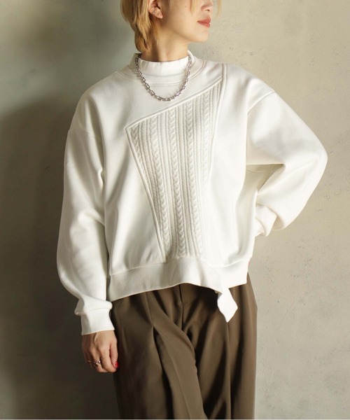 【セール】ニットソー×カットT（Tシャツ/カットソー）｜BITTOKO（ビットコ）