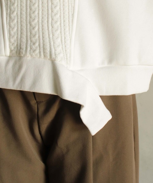 【セール】ニットソー×カットT（Tシャツ/カットソー）｜BITTOKO（ビットコ）