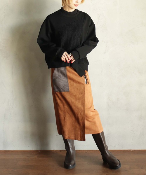 【セール】ニットソー×カットT（Tシャツ/カットソー）｜BITTOKO（ビットコ）