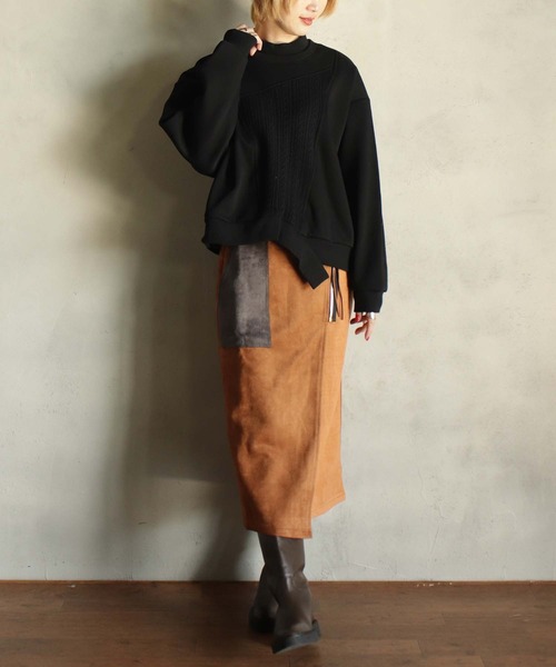 【セール】ニットソー×カットT（Tシャツ/カットソー）｜BITTOKO（ビットコ）