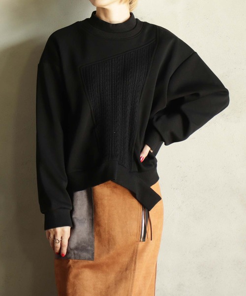 【セール】ニットソー×カットT（Tシャツ/カットソー）｜BITTOKO（ビットコ）