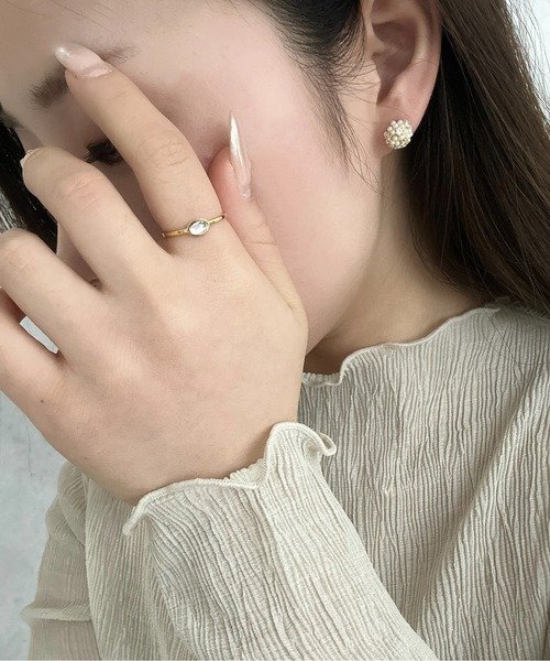 Burner(バーナー)の「【OKUOKU 0909】サークル スクエア ミニストーン カラフル リング oku-ring-719565146300-13 N(リング・レディース・ホワイト系その他/グリーン系その他/レッド系その他/ブラウン系その他/レッド系その他2/ホワイト系その他2/ブラウン系その他2/グリーン系その他2・US 6/US7/US 8)」の1枚目の写真