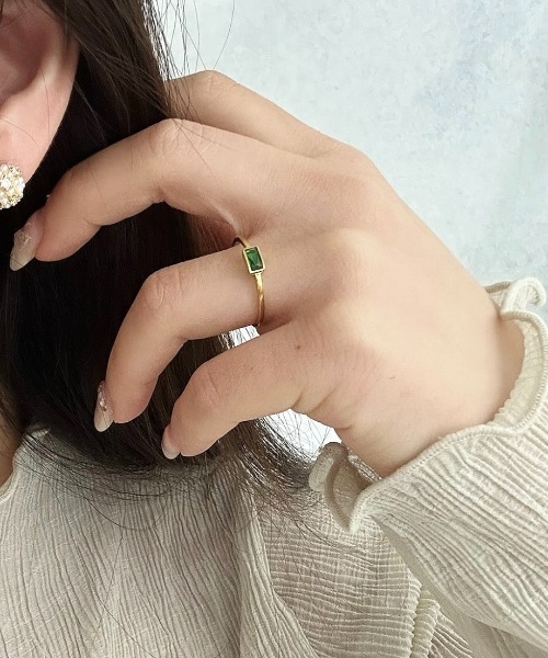 Burner(バーナー)の「【OKUOKU 0909】サークル スクエア ミニストーン カラフル リング oku-ring-719565146300-13 N(リング・レディース・ホワイト系その他/グリーン系その他/レッド系その他/ブラウン系その他/レッド系その他2/ホワイト系その他2/ブラウン系その他2/グリーン系その他2・US 6/US7/US 8)」の6枚目の写真