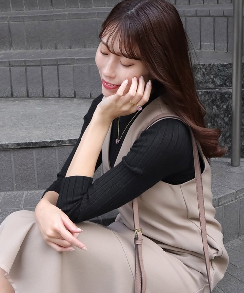 blackdia ocean(ブラックダイヤオーシャン)の「blackdia ocean ピットストライプセーター(ニット/セーター・レディース・ホワイト/ブラック・FREE)」の9枚目の写真