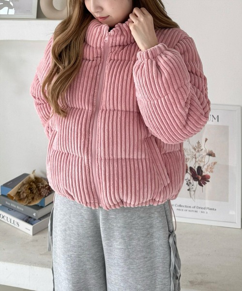 clear（クリア）の「コーデュロイ中綿アウター [レトロ上品　もこもこ感]≪2024AW新作≫（その他アウター・レディース・アイボリー/ピンク/サックスブルー/ブラウン・F）」の15枚目の写真