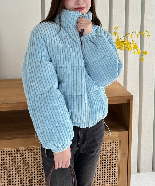 clear（クリア）の「コーデュロイ中綿アウター [レトロ上品　もこもこ感]≪2024AW新作≫（その他アウター・レディース・アイボリー/ピンク/サックスブルー/ブラウン・F）」の10枚目の写真