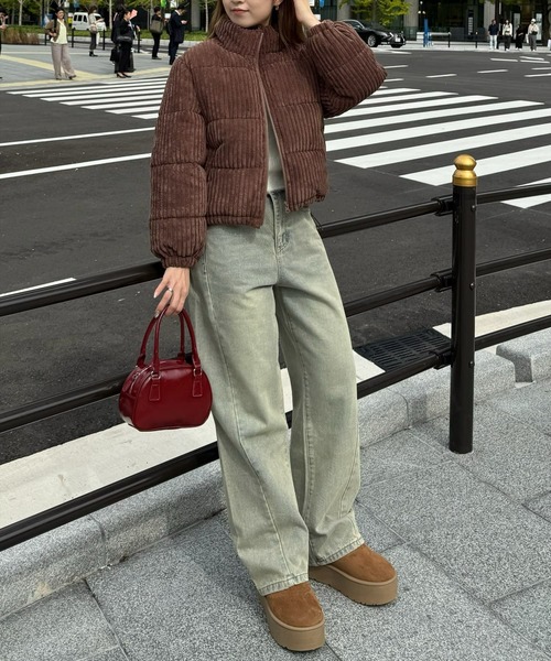 clear（クリア）の「コーデュロイ中綿アウター [レトロ上品　もこもこ感]≪2024AW新作≫（その他アウター・レディース・アイボリー/ピンク/サックスブルー/ブラウン・F）」の8枚目の写真