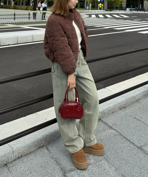 clear（クリア）の「コーデュロイ中綿アウター [レトロ上品　もこもこ感]≪2024AW新作≫（その他アウター・レディース・アイボリー/ピンク/サックスブルー/ブラウン・F）」の7枚目の写真