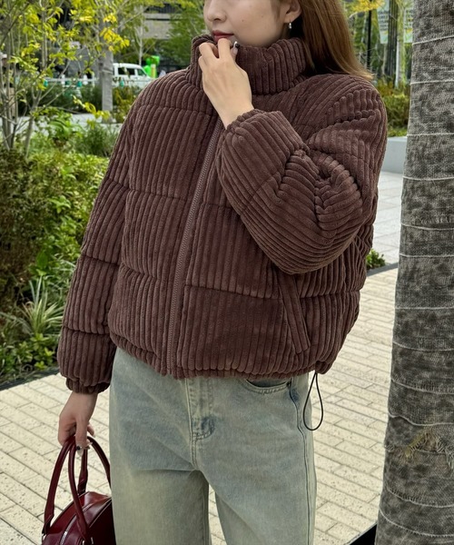 clear（クリア）の「コーデュロイ中綿アウター [レトロ上品　もこもこ感]≪2024AW新作≫（その他アウター・レディース・アイボリー/ピンク/サックスブルー/ブラウン・F）」の5枚目の写真