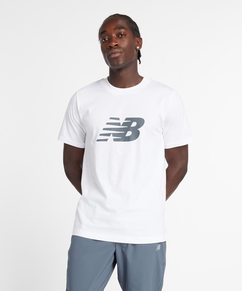 NEW BALANCE(ニューバランス)の「Sport Jersey ショートスリーブTシャツ(Tシャツ/カットソー・メンズ・ホワイト/ネイビー/ブラック・XX-LARGE/X-LARGE/LARGE/MEDIUM/SMALL)」の1枚目の写真