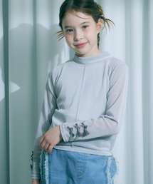 PAIRMANON COEUR（ペアマノンクール）の「【PAIRMANON COEUR】メッシュ ベロア ロンT（Tシャツ/カットソー）」