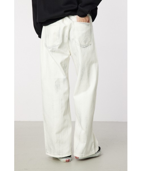 RODEO CROWNS WIDE BOWL(ロデオクラウンズワイドボウル)の「foiled デニムパンツ(デニムパンツ・メンズ・ライトブルー/ブラック/ホワイト・LARGE/MEDIUM)」の6枚目の写真