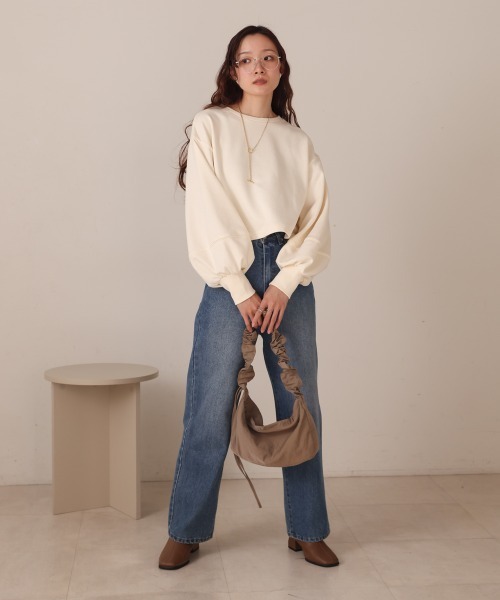 Bab(バブ)の「チュールキャミセット裏毛トップス(Tシャツ/カットソー・レディース・ベージュ/アイボリー/チャコールグレー・FREE)」の13枚目の写真