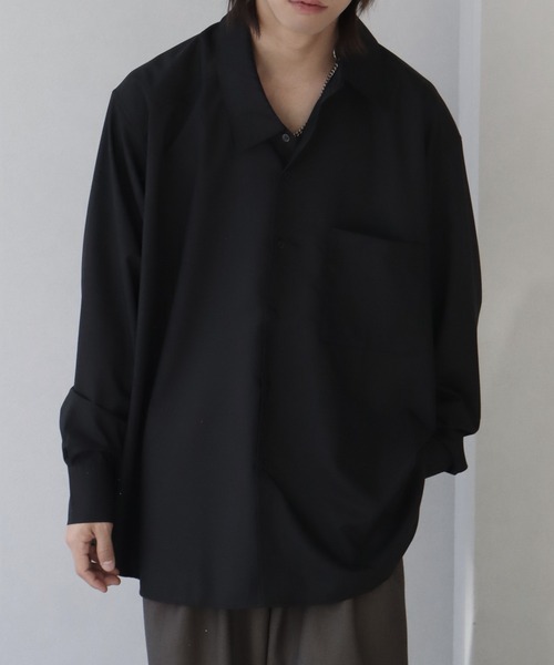 welise（ウェライズ）の「【welise/ウェライズ】KAKECHIGAI- アシンメトリーシャツ（シャツ/ブラウス・メンズ・ホワイト/ブラック/ブラック系その他・M/L）」の12枚目の写真