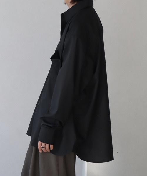 welise（ウェライズ）の「【welise/ウェライズ】KAKECHIGAI- アシンメトリーシャツ（シャツ/ブラウス・メンズ・ホワイト/ブラック/ブラック系その他・M/L）」の13枚目の写真