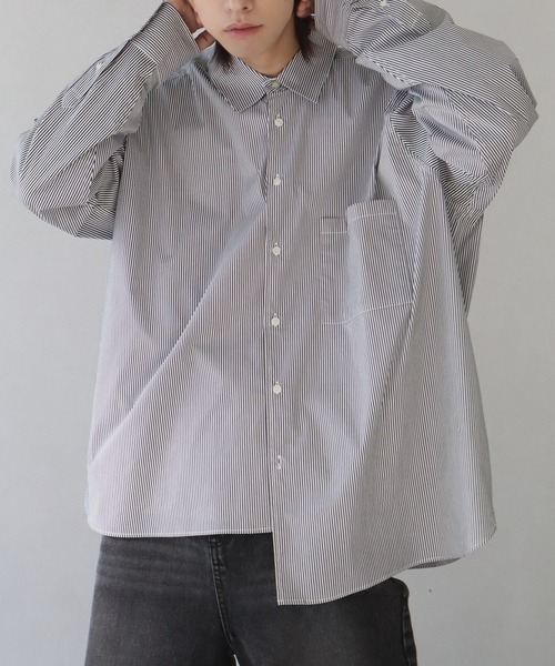 welise（ウェライズ）の「【welise/ウェライズ】KAKECHIGAI- アシンメトリーシャツ（シャツ/ブラウス・メンズ・ホワイト/ブラック/ブラック系その他・M/L）」の19枚目の写真