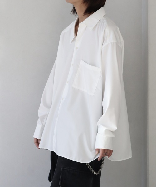 welise（ウェライズ）の「【welise/ウェライズ】KAKECHIGAI- アシンメトリーシャツ（シャツ/ブラウス・メンズ・ホワイト/ブラック/ブラック系その他・M/L）」の6枚目の写真