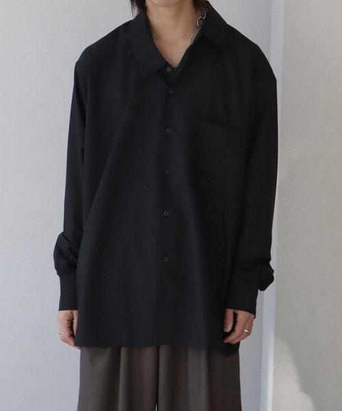 welise（ウェライズ）の「【welise/ウェライズ】KAKECHIGAI- アシンメトリーシャツ（シャツ/ブラウス・メンズ・ホワイト/ブラック/ブラック系その他・M/L）」の11枚目の写真