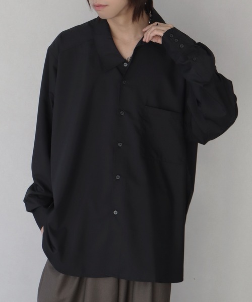 welise（ウェライズ）の「【welise/ウェライズ】KAKECHIGAI- アシンメトリーシャツ（シャツ/ブラウス・メンズ・ホワイト/ブラック/ブラック系その他・M/L）」の10枚目の写真
