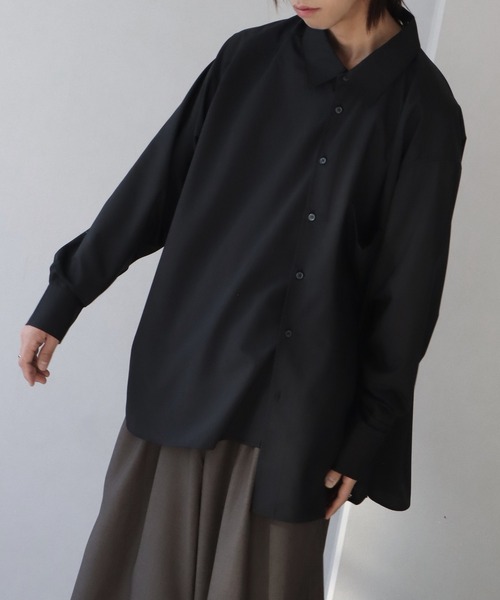 welise（ウェライズ）の「【welise/ウェライズ】KAKECHIGAI- アシンメトリーシャツ（シャツ/ブラウス・メンズ・ホワイト/ブラック/ブラック系その他・M/L）」の15枚目の写真