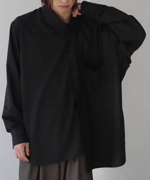 welise（ウェライズ）の「【welise/ウェライズ】KAKECHIGAI- アシンメトリーシャツ（シャツ/ブラウス・メンズ・ホワイト/ブラック/ブラック系その他・M/L）」の14枚目の写真