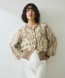 「SALON adam et rope'」 ニットカーディガン FREE ゴールド レディース SALON adam et rope' 「SALON rope'」 ニットカーディガン FREE