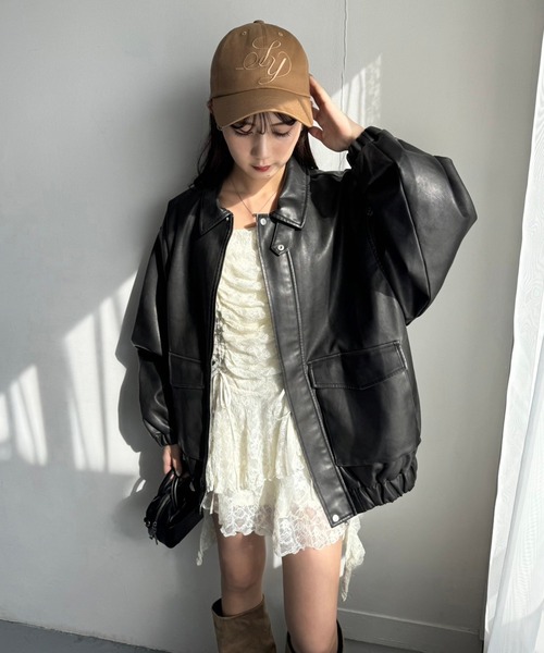 one after another NICE CLAUP(ワンアフターアナザーナイスクラップ)の「NCイニシャル刺繍キャップ(キャップ・レディース・ネイビー/アイボリー/ライトブラウン・FREE)」の5枚目の写真