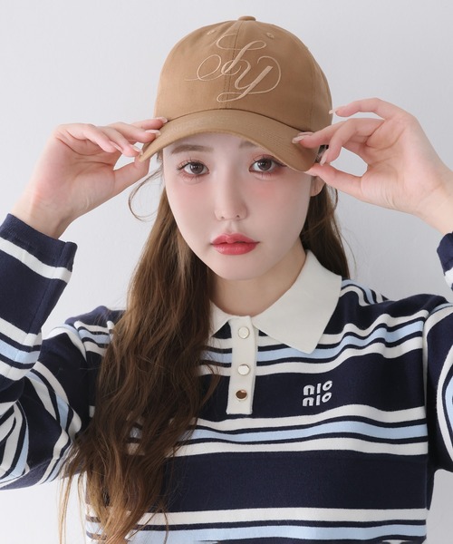one after another NICE CLAUP(ワンアフターアナザーナイスクラップ)の「NCイニシャル刺繍キャップ(キャップ・レディース・ネイビー/アイボリー/ライトブラウン・FREE)」の13枚目の写真
