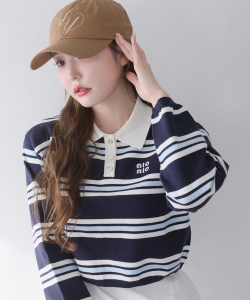 one after another NICE CLAUP(ワンアフターアナザーナイスクラップ)の「NCイニシャル刺繍キャップ(キャップ・レディース・ネイビー/アイボリー/ライトブラウン・FREE)」の15枚目の写真