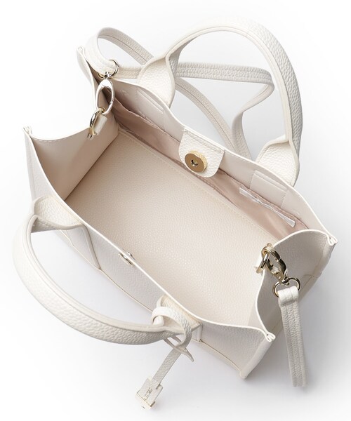 OPAQUE.CLIP(オペークドットクリップ)の「【軽量/2WAY】スクエアミドルトートバッグ(トートバッグ・レディース・イエロー系その他/ブラック/アイボリー・00)」の10枚目の写真