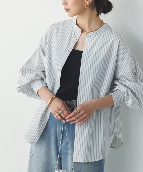 【WEB限定/別注】タイプライター パフスリーブ2WAYブラウス（シャツ/ブラウス）｜hunch（ハンチ）