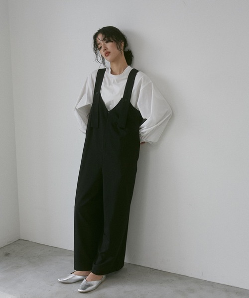 【WEB限定/別注】タイプライター パフスリーブ2WAYブラウス（シャツ/ブラウス）｜hunch（ハンチ）
