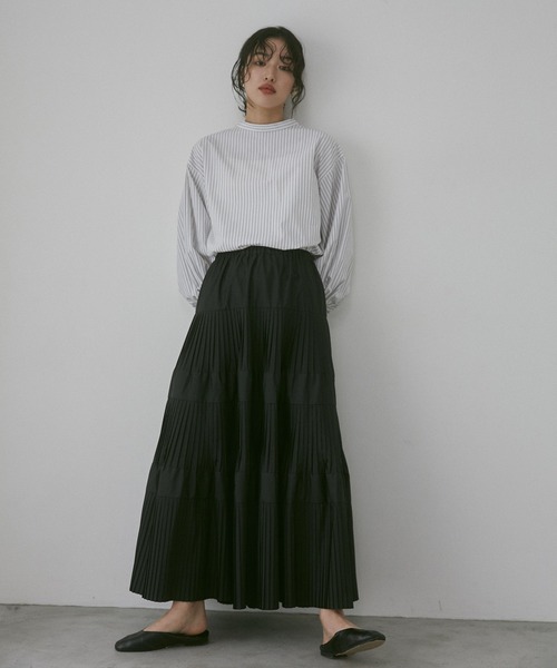 【WEB限定/別注】タイプライター パフスリーブ2WAYブラウス（シャツ/ブラウス）｜hunch（ハンチ）