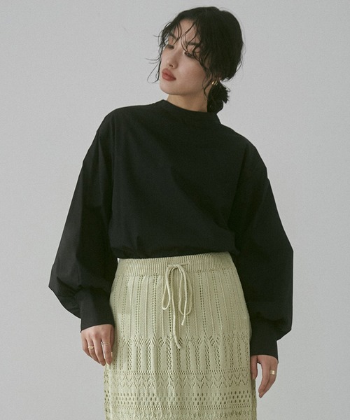 【WEB限定/別注】タイプライター パフスリーブ2WAYブラウス（シャツ/ブラウス）｜hunch（ハンチ）