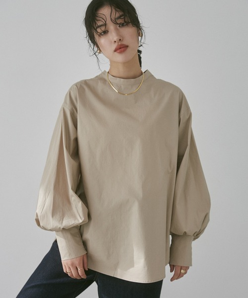 【WEB限定/別注】タイプライター パフスリーブ2WAYブラウス（シャツ/ブラウス）｜hunch（ハンチ）