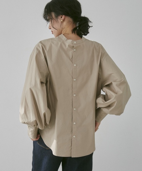 【WEB限定/別注】タイプライター パフスリーブ2WAYブラウス（シャツ/ブラウス）｜hunch（ハンチ）