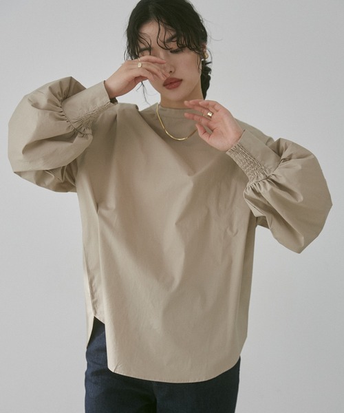 【WEB限定/別注】タイプライター パフスリーブ2WAYブラウス（シャツ/ブラウス）｜hunch（ハンチ）
