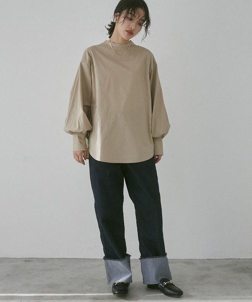 【WEB限定/別注】タイプライター パフスリーブ2WAYブラウス（シャツ/ブラウス）｜hunch（ハンチ）