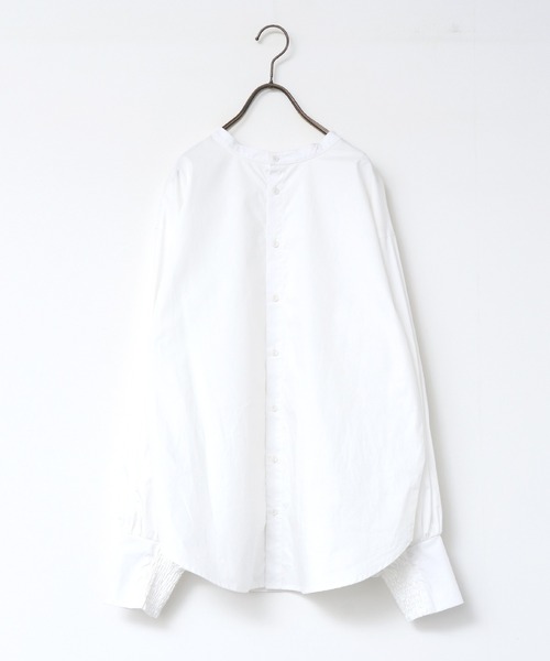 hunch（ハンチ）の「【WEB限定/別注】バンドカラー ボリュームスリーブ2WAYブラウス（シャツ/ブラウス・レディース・ホワイト/ホワイト系その他/ブラック/ベージュ・FREE）」の9枚目の写真