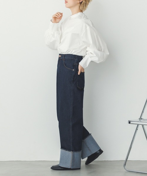 hunch（ハンチ）の「【WEB限定/別注】バンドカラー ボリュームスリーブ2WAYブラウス（シャツ/ブラウス・レディース・ホワイト/ホワイト系その他/ブラック/ベージュ・FREE）」の13枚目の写真