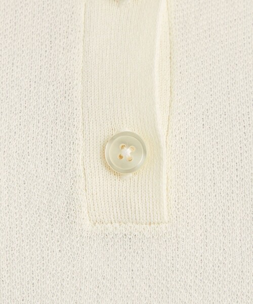 green label relaxing（グリーンレーベルリラクシング）の「パフ シアー ポロニット -ウォッシャブル-（ニット/セーター・レディース・ブラック/ベージュ/オフホワイト・FREE）」の7枚目の写真