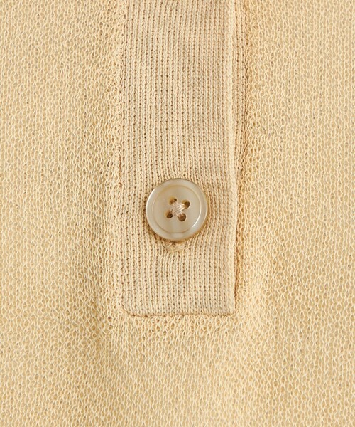 green label relaxing（グリーンレーベルリラクシング）の「パフ シアー ポロニット -ウォッシャブル-（ニット/セーター・レディース・ブラック/ベージュ/オフホワイト・FREE）」の9枚目の写真