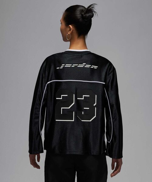 JORDAN BRAND(ジョーダンブランド)の「ジョーダン ウィメンズ ロングスリーブ ジャージー トップ / Jordan Women's Long-Sleeve Jersey Top HF9460-010 Black(ジャージ・レディース・ブラック・L/M/S/XL/XS)」の8枚目の写真
