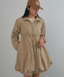 【MAGASIN DE MODE Onjna】T/Nタフタトラックバルーンミニワンピース XNN