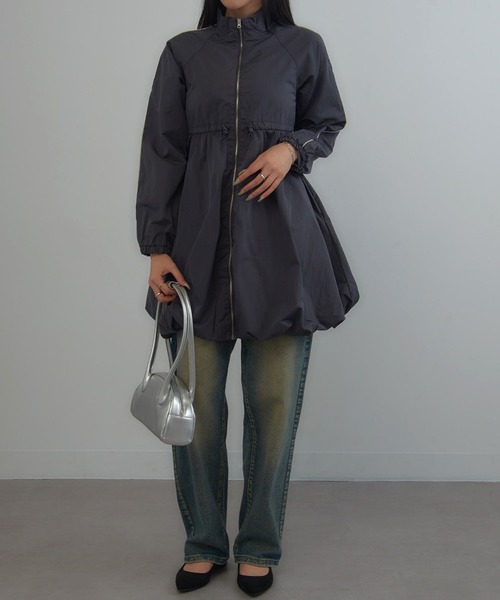 MAGASIN DE MODE Onjna(マガジンデモードオンジェナ )の「【MAGASIN DE MODE Onjna】T/Nタフタトラックバルーンミニワンピース XNN(ワンピース・レディース・ベージュ/チャコールグレー/アイボリー/カーキ・FREE)」の16枚目の写真