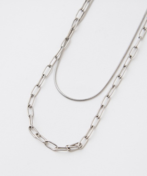 CIAOPANIC TYPY(チャオパニックティピー)の「【2025年S/S新作】lilステンレス2連ネックレス(ネックレス・レディース・シルバー/ゴールド・ONE SIZE)」の8枚目の写真